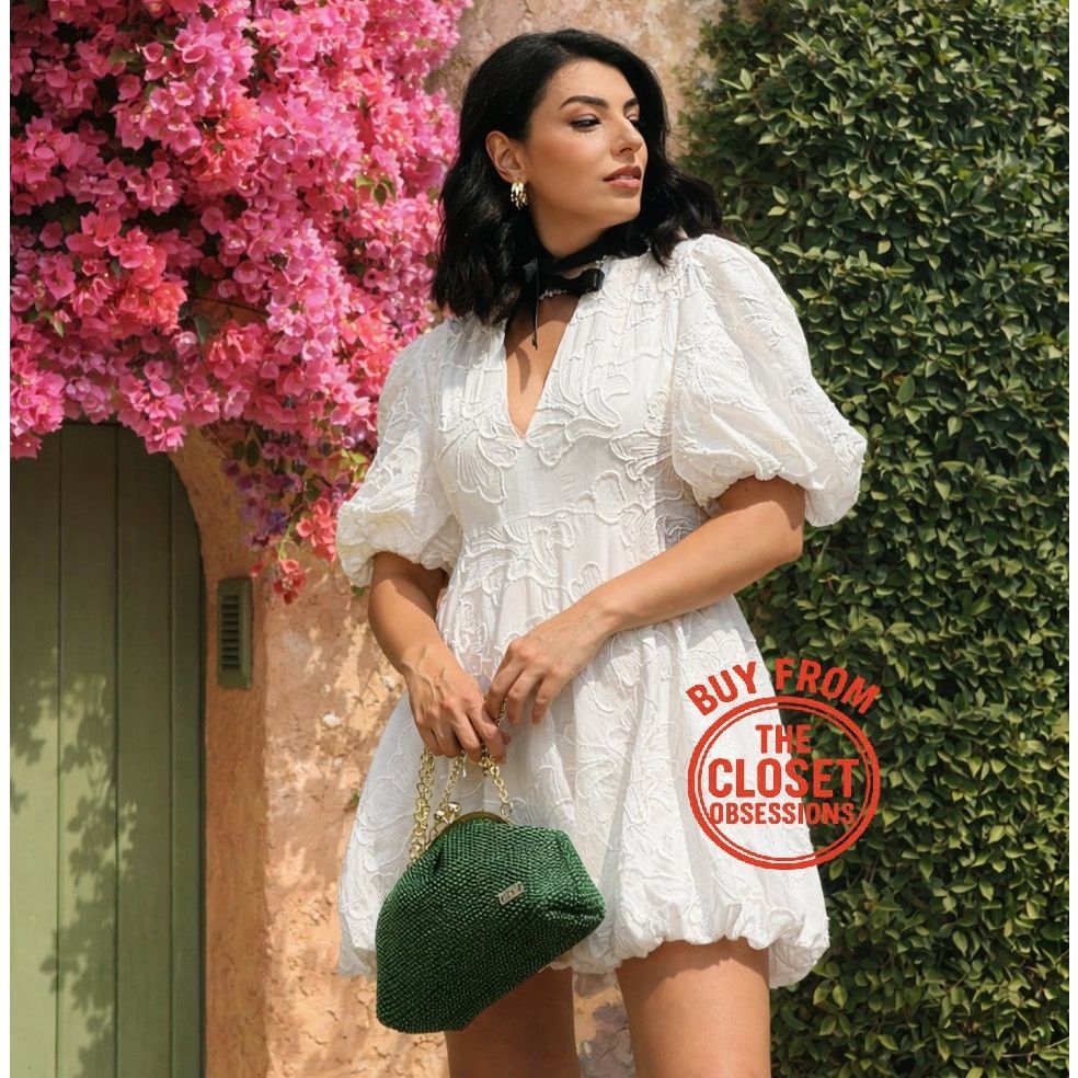 Zara Zara Sharon Shift Dress XL White Textured Tiered 3/4 Sleeve | Grailed