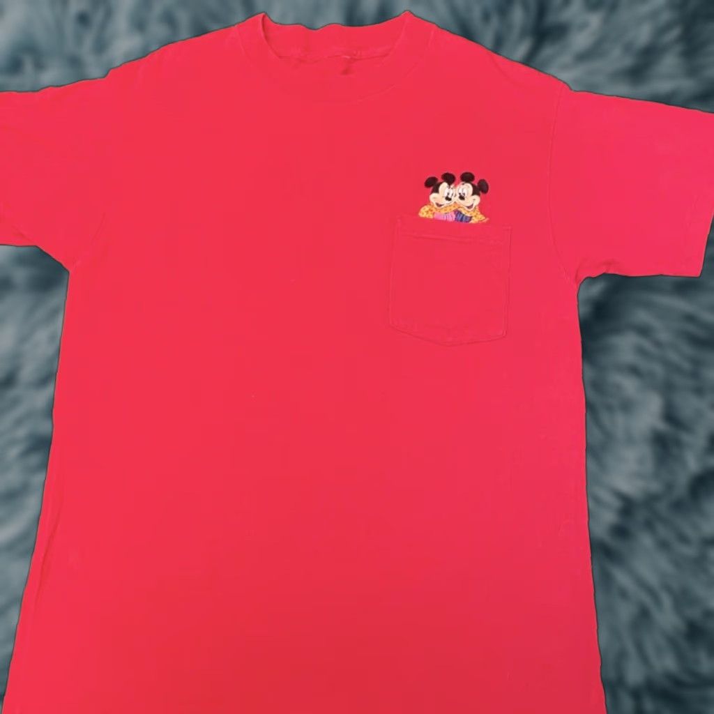 Disney VINTAGE Disney Mickey Minnie Mouse Embroidered VTG Pocket Tee Shirt M Size US M / EU 48-50 / 2 - 1 Thumbnail