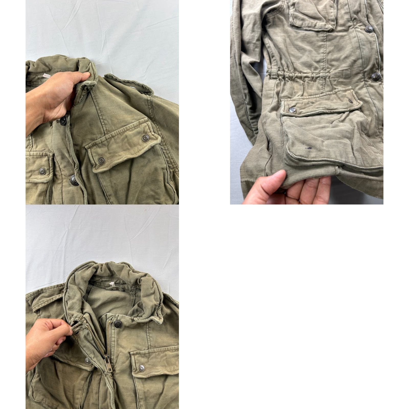 Free People Free People Jacket Womens L Green Military Pockets Canvas Casual Fall Spring Nylon Not Your Brothers? Size L / US 10 / IT 46 - 8 Thumbnail