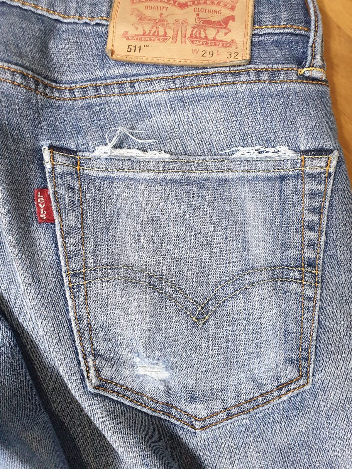 Levi's Levis 511 Distressed Grunge Rock Distressed Jeans Size US 31 - 7 Thumbnail