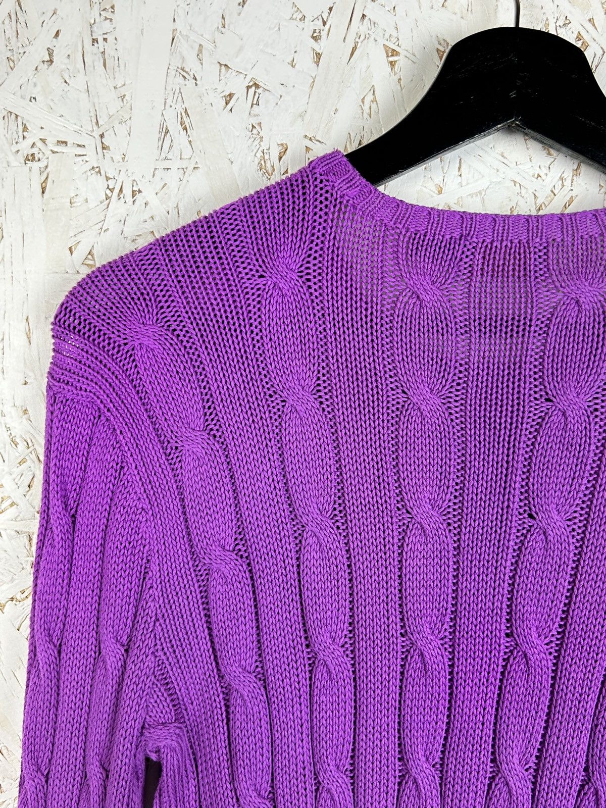 Polo Ralph Lauren Polo By Ralph Lauren Cable Knit Sweater Magenta Size S Size US S / EU 44-46 / 1 - 6 Thumbnail