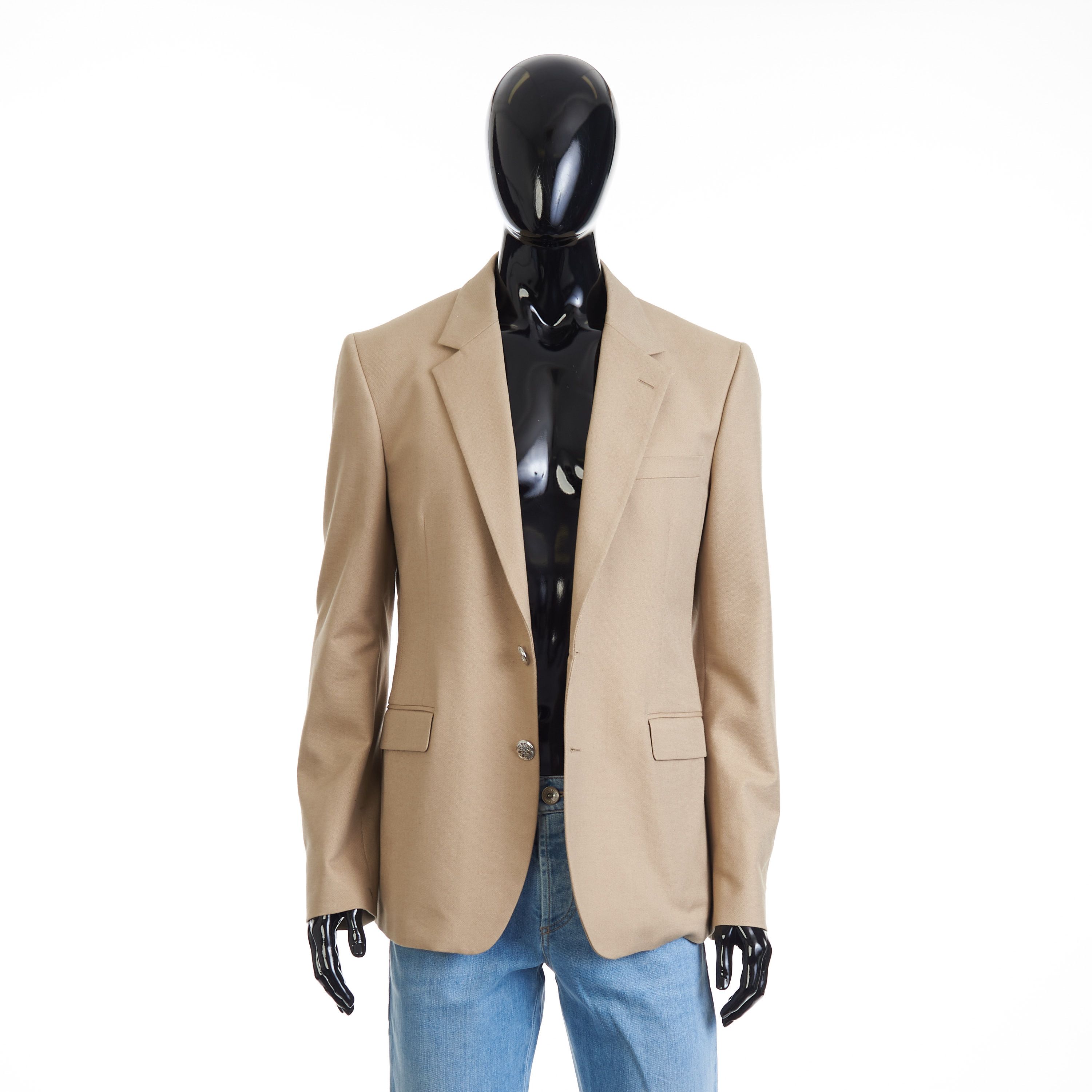 Alexander McQueen Beige Deconstructed Single Breasted Blazer Jacket - Cotton Size 40R - 1 Thumbnail