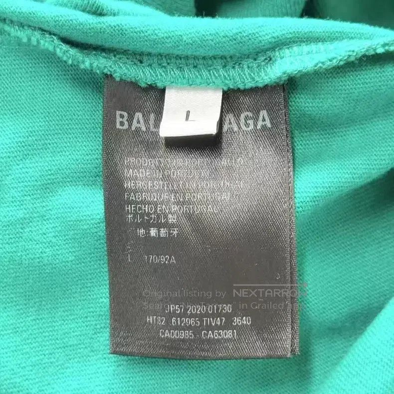 Balenciaga Balenciaga Green portrait logo letter short-sleeve shirt Size US L / EU 52-54 / 3 - 8 Thumbnail