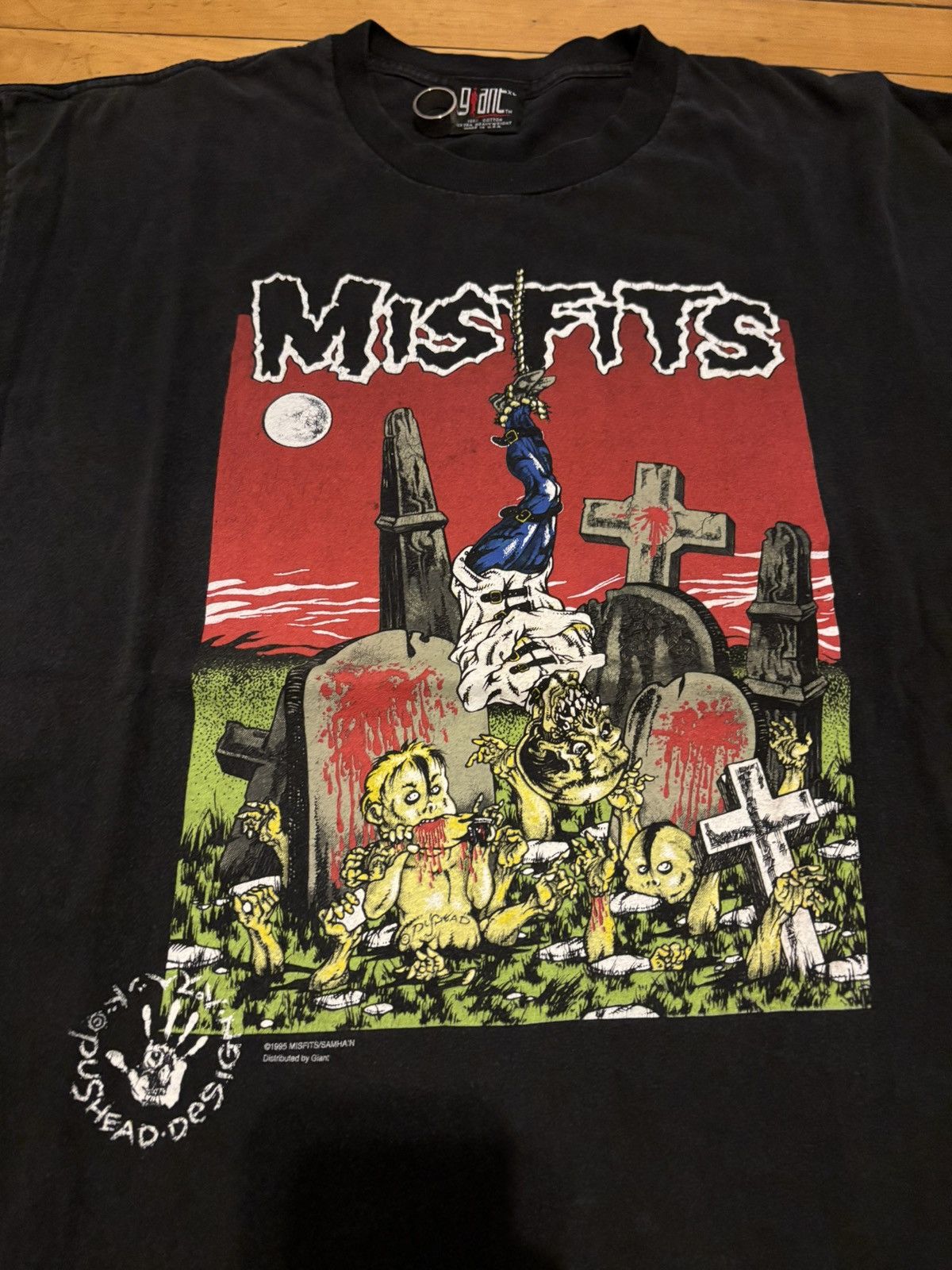Band Tees × Giant × Vintage Giant tag pushead misfits shirt Size US XL / EU 56 / 4 - 2 Thumbnail