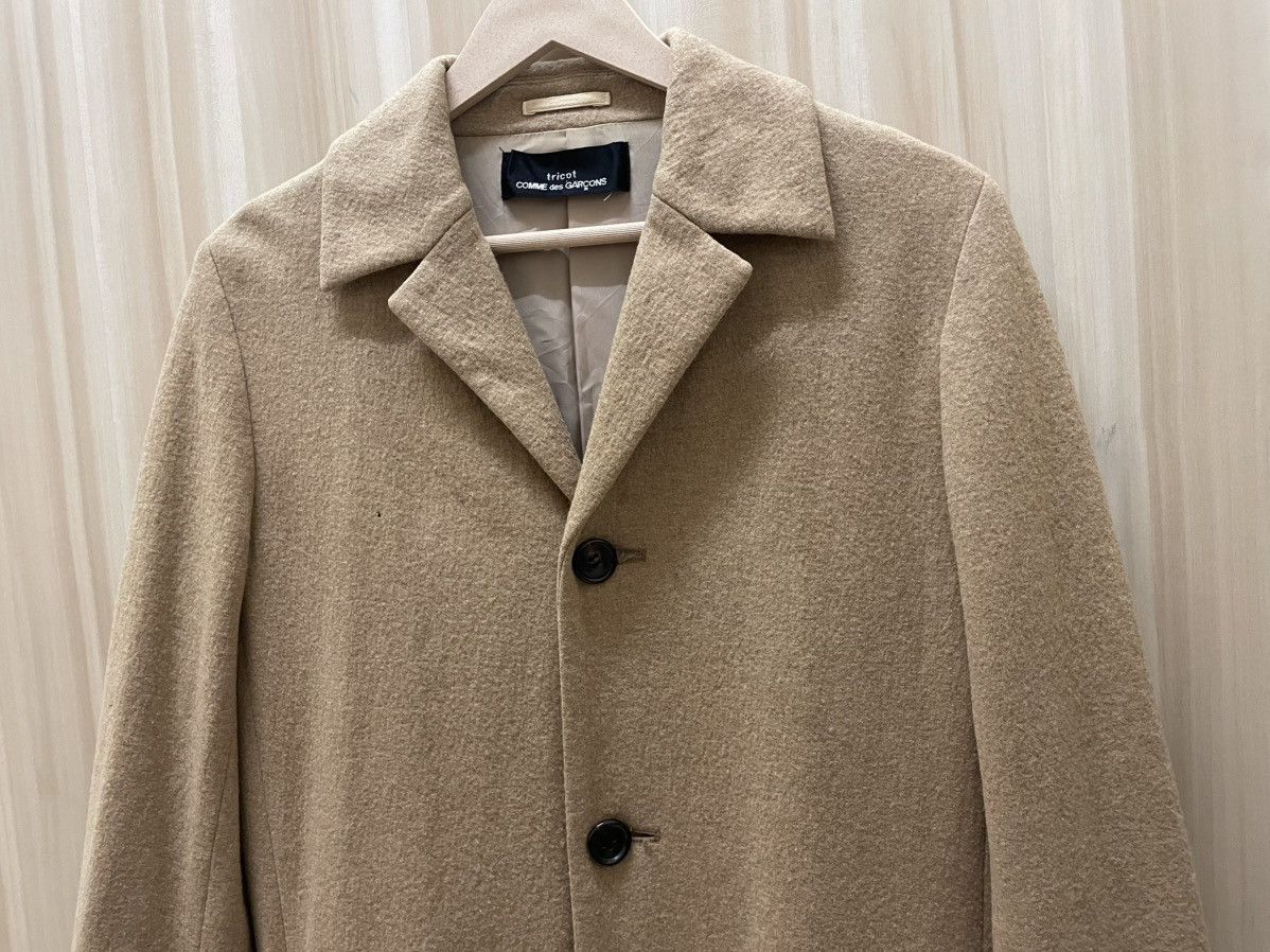 Comme des Garcons × Vintage Vtg 1997 Comme Des Garcons Tricot Wool Long Coat Jacket Size US M / EU 48-50 / 2 - 4 Thumbnail