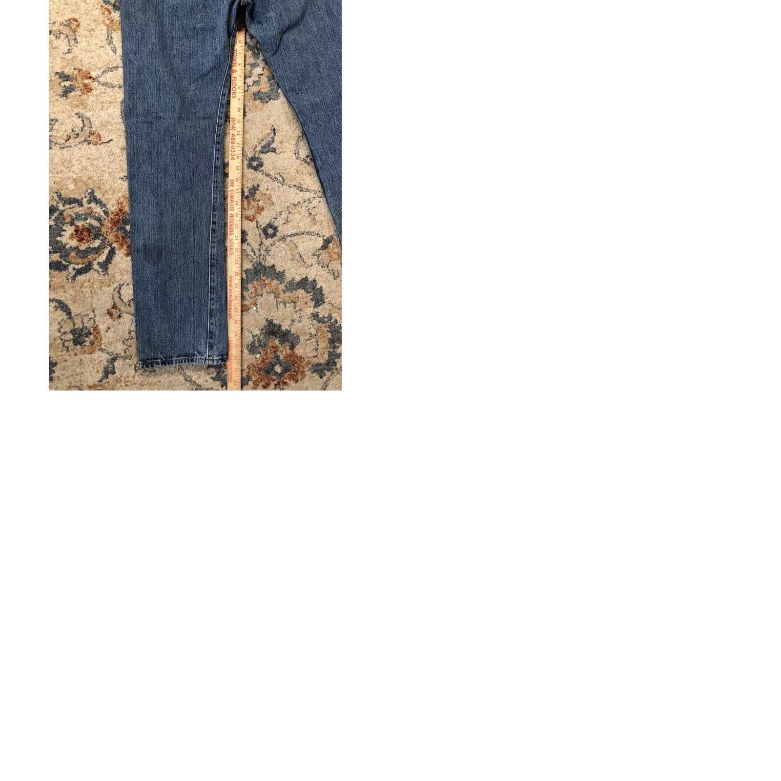 Levi's Levi's 501 Jeans Mens 30x32 Blue Medium Wash Straight Leg Button Fly Denim Pants Size US 30 / EU 46 - 9 Thumbnail