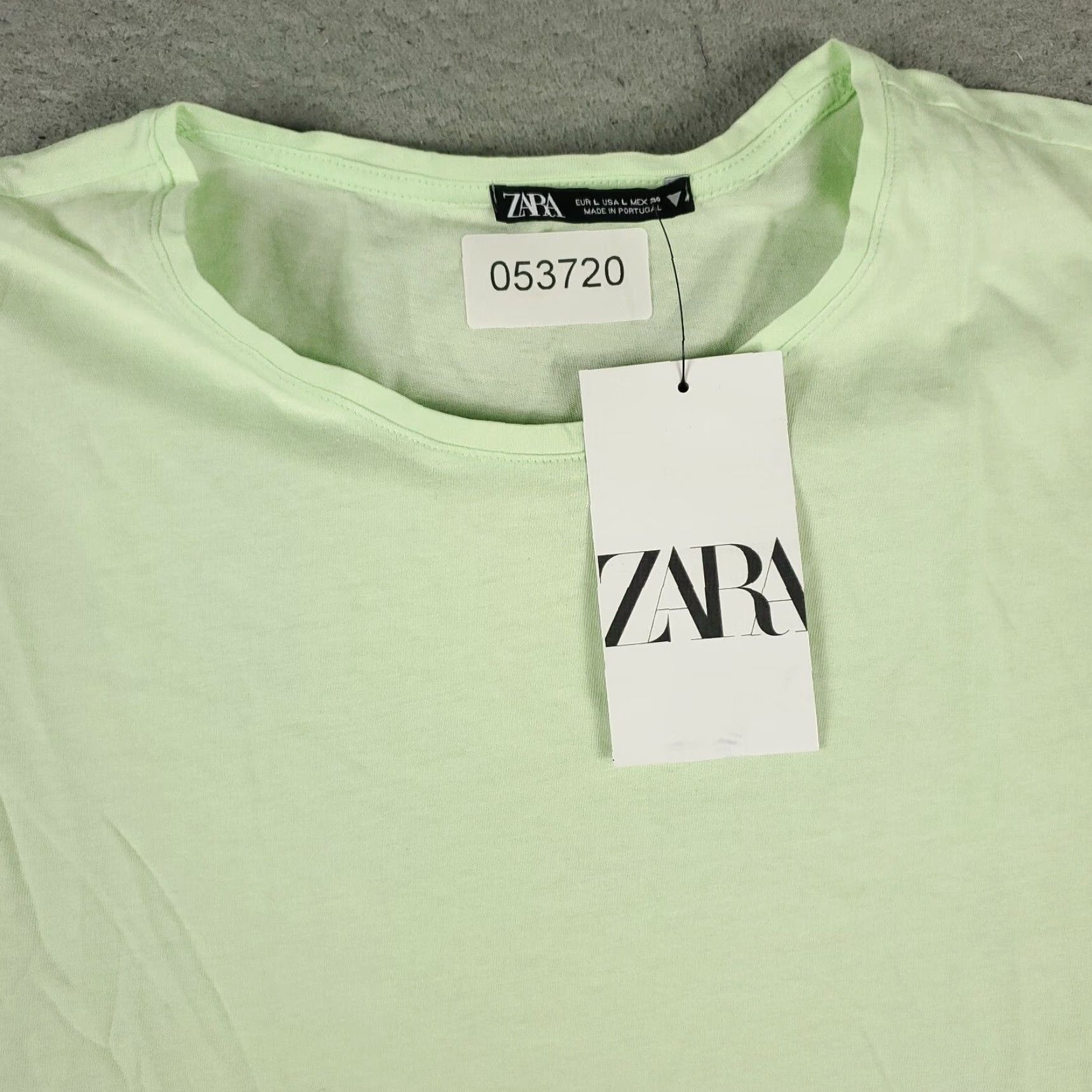 Zara Zara T-Shirt Womens Large Green Casual Short Sleeve Crew Neck Logo Size L / US 10 / IT 46 - 2 Thumbnail