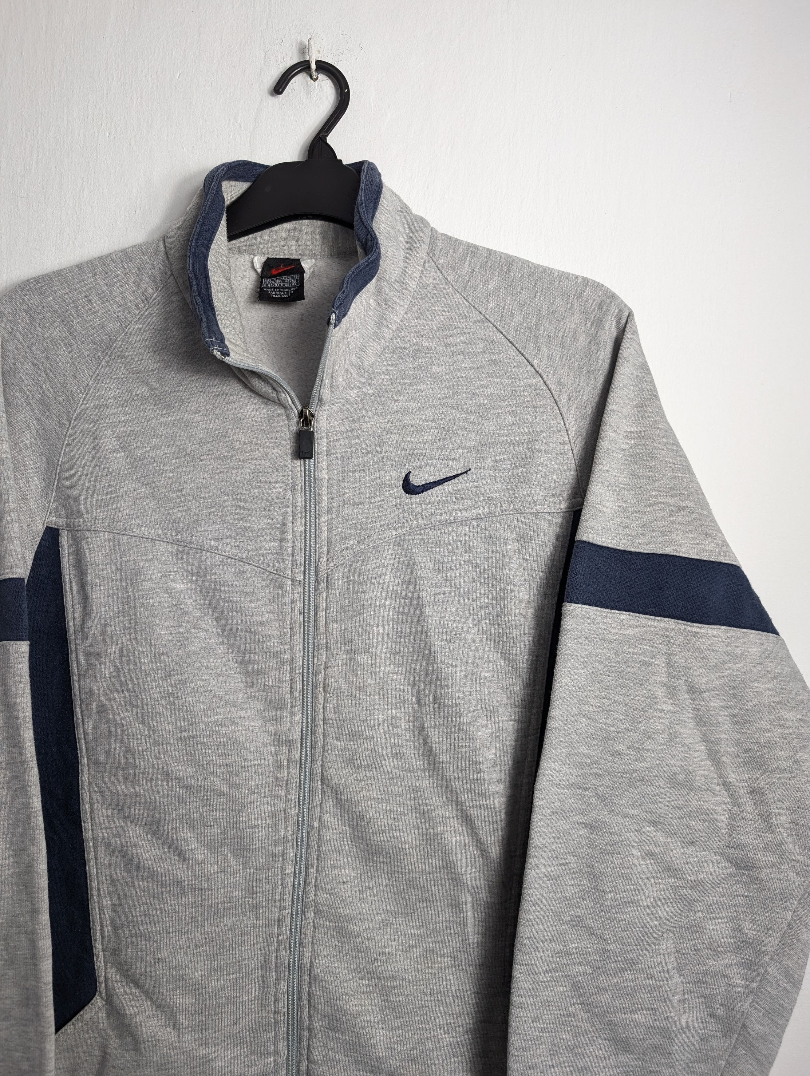 Nike × Vintage Vintage Nike 90s Zip Sweatshirt Grey Size US M / EU 48-50 / 2 - 4 Thumbnail