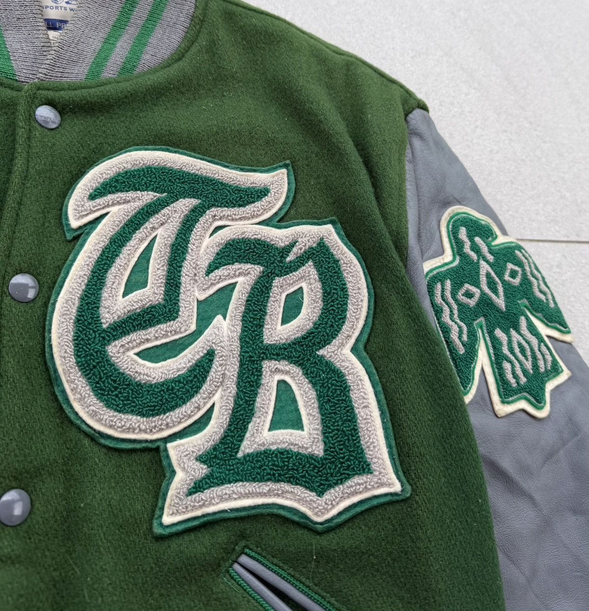Vintage Vintage Thunder Bird Speedway Wool Leather Varsity Jacket Size US L / EU 52-54 / 3 - 6 Thumbnail