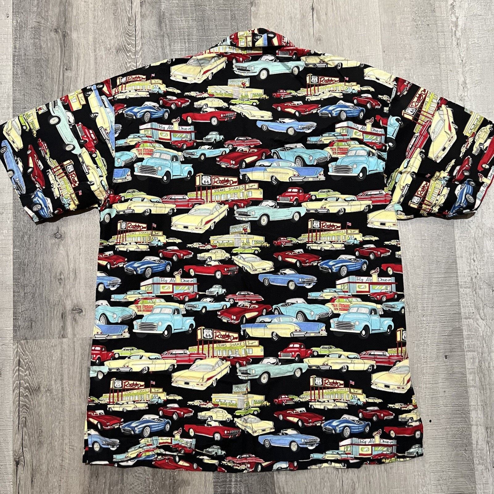 Vintage Max Boxxer Route 66 Classic Cars Loop Collar Shirt L Size US L / EU 52-54 / 3 - 2 Thumbnail