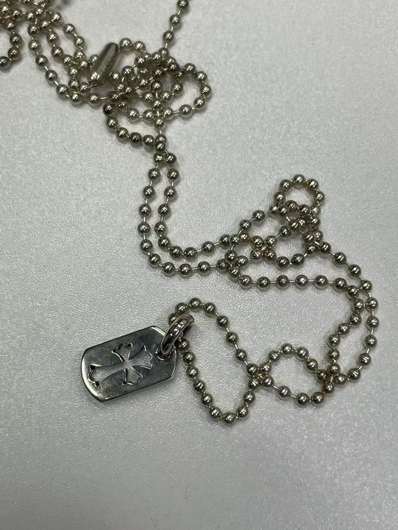 Chrome Hearts Chrome Hearts Silver Cross Dog Tag Necklace 75cm Size ONE SIZE - 9 Thumbnail