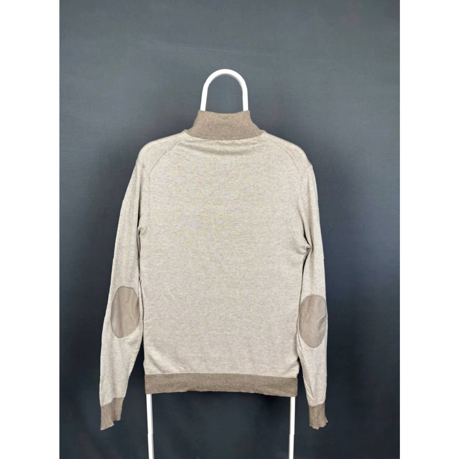 Hackett Hackett Mens Sweater Size M Brown Cotton Cashmere Long Sleeve Zipper Pullover Size US M / EU 48-50 / 2 - 2 Thumbnail