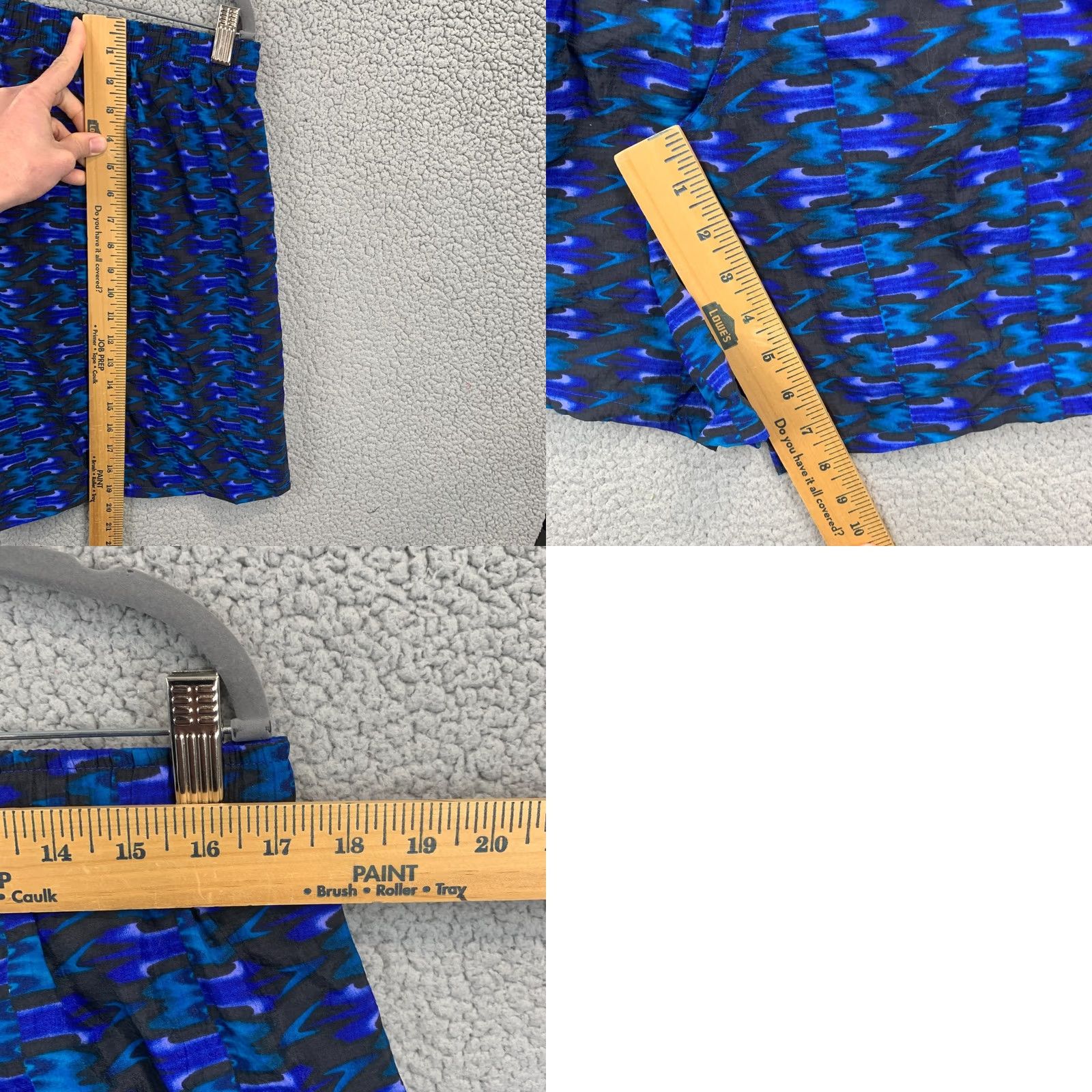 Speedo VINTAGE Speedo Trunks Mens XL Blue Abstract Print 90s Retro Swim Bottoms Shorts Shippable NWT Size US 36 / EU 52 - 8 Thumbnail