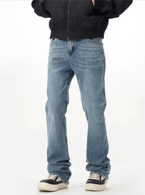 Japanese Brand × Jean Classic distressed washed straight-leg jeans Size US 32 / EU 48 - 1 Thumbnail