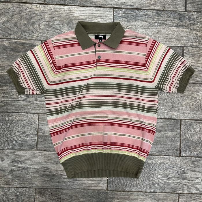 オンラインオリジナル Stussy Knit Stripe Polo - トップス