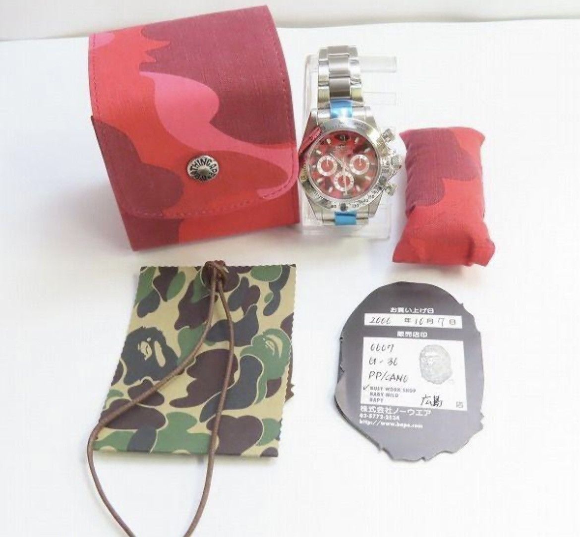 Bape VERY RARE OG 2006 A BATHING APE RED CAMO BAPEX Size ONE SIZE - 6 Thumbnail