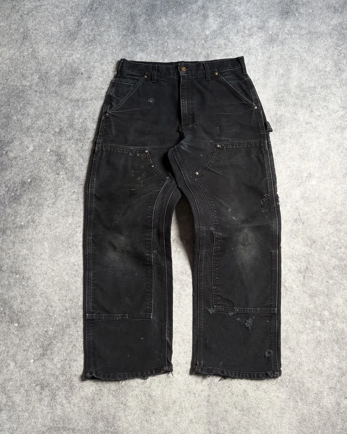 Carhartt Faded Black Carhartt Double Knee Pants Size US 30 / EU 46 - 2 Thumbnail