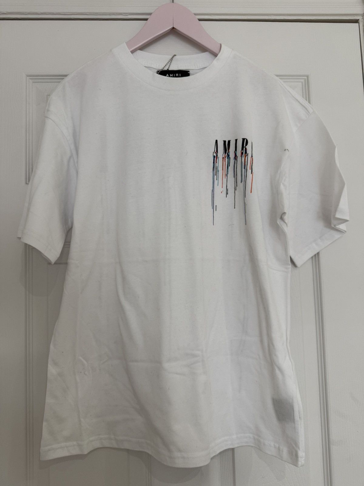 Amiri Amiri Paint Drip Logo Crewneck T-Shirt Size US M / EU 48-50 / 2 - 3 Thumbnail