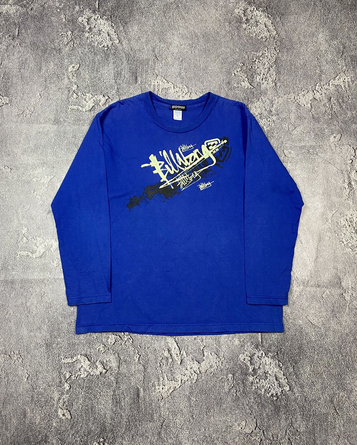Billabong × Vintage VTG 00s Billabong Blue Surf Style Longsleeve Y2K Streetwear Size US L / EU 52-54 / 3 - 1 Thumbnail