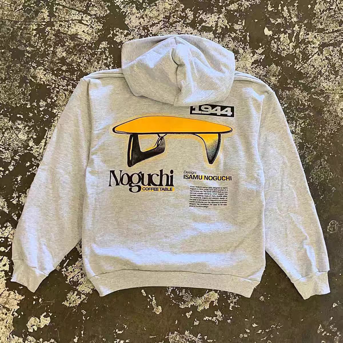 Vintage Gray casual retro table print cotton hoodie y2k Size US M / EU 48-50 / 2 - 1 Thumbnail