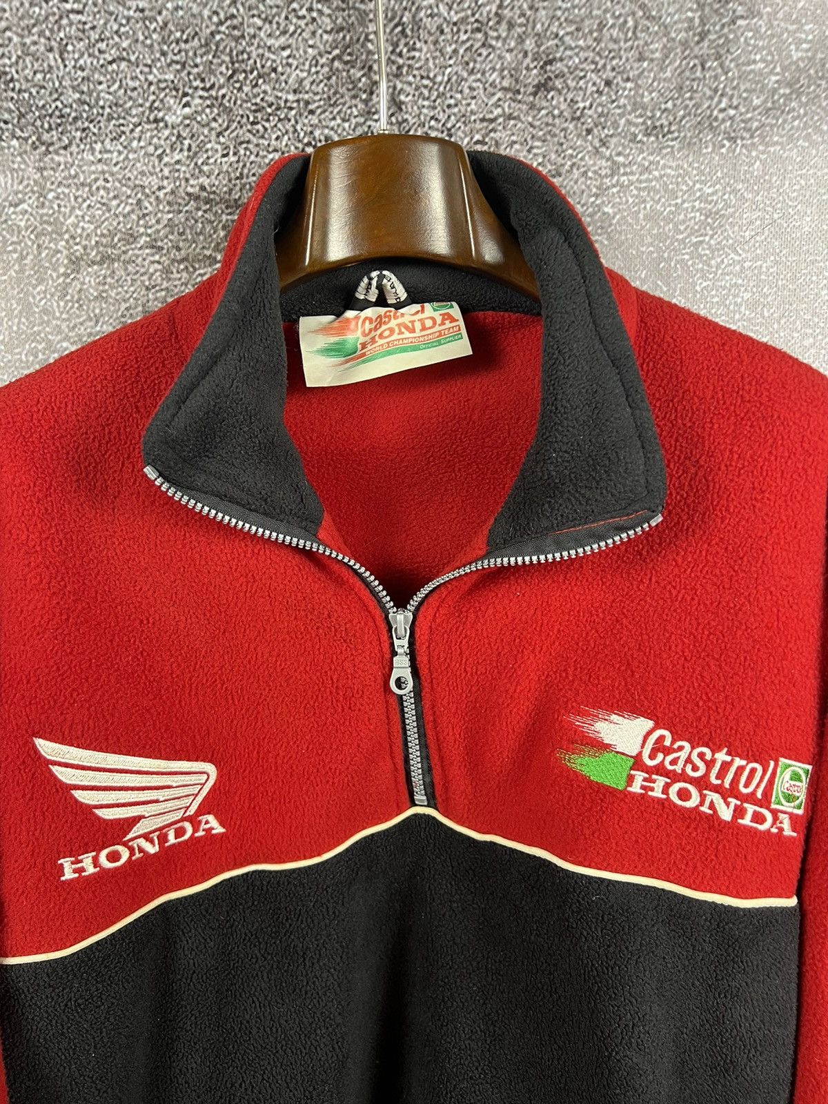 Honda × NASCAR Honda x Castrol Vintage racing fleece embroidered logo zip Size US XXL / EU 58 / 5 - 7 Thumbnail