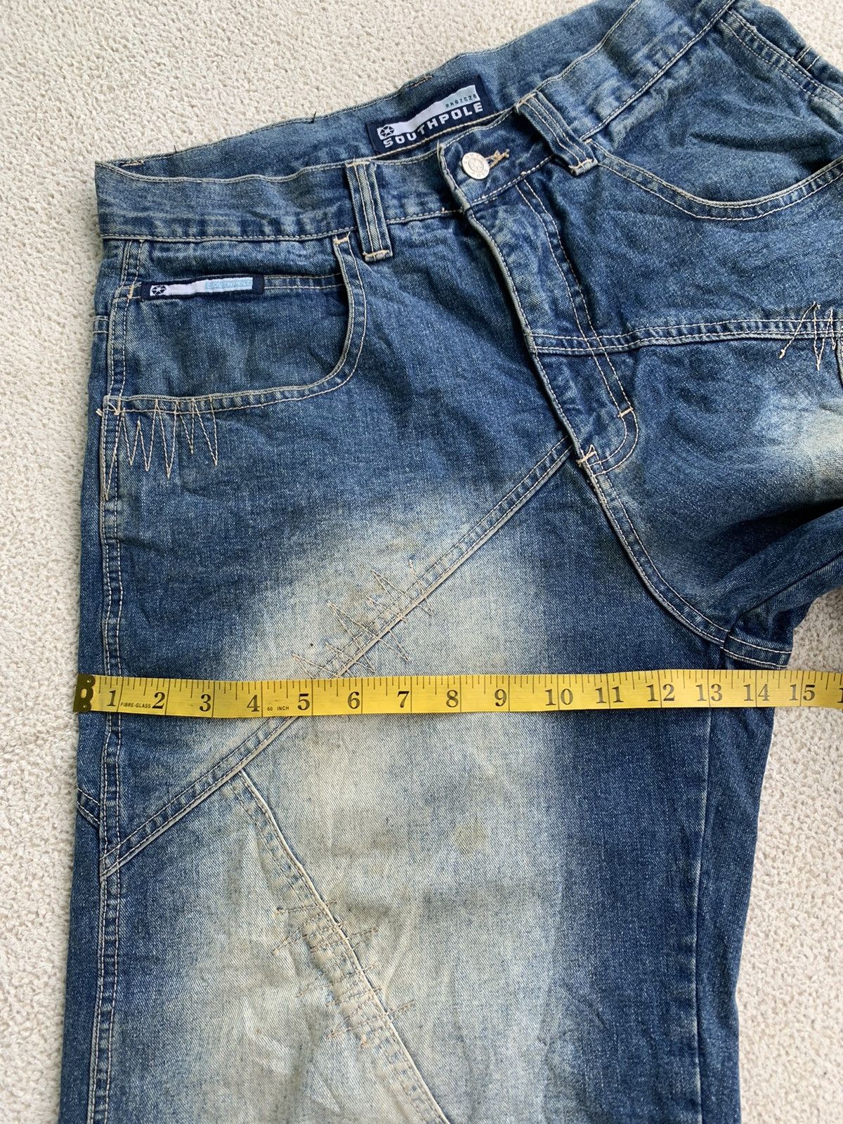 Southpole Southpole Distressed Mud Wash Baggy Jorts Size US 32 / EU 48 - 17 Thumbnail