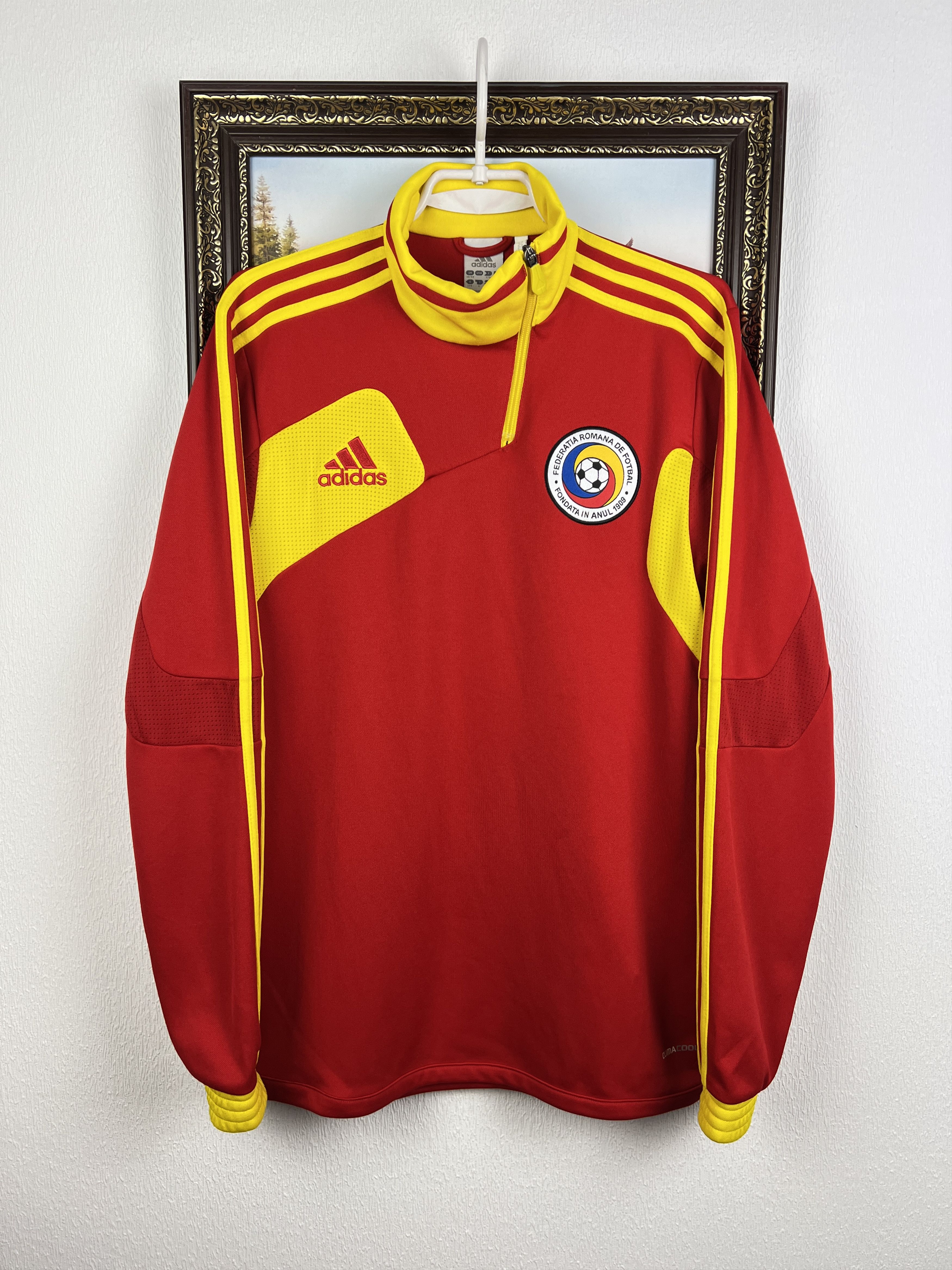 Adidas Vintage Romania Football Sweatshirt Soccer Track Top Jacket Size US M / EU 48-50 / 2 - 1 Thumbnail