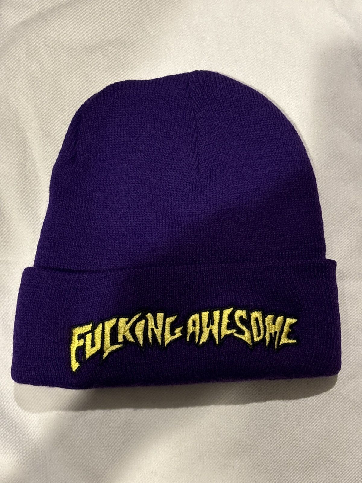 Fucking Awesome Fucking awesome purple yellow logo beanie Size ONE SIZE - 1 Thumbnail