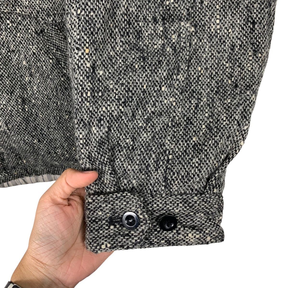 Japanese Brand SCENE Wool Collared Casual Bomber Jacket #2076-C90 Size US L / EU 52-54 / 3 - 13 Thumbnail