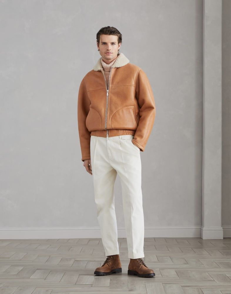 Brunello Cucinelli o1w1db10825 Fur Jacket in Brown Size US S / EU 44-46 / 1 - 1 Thumbnail