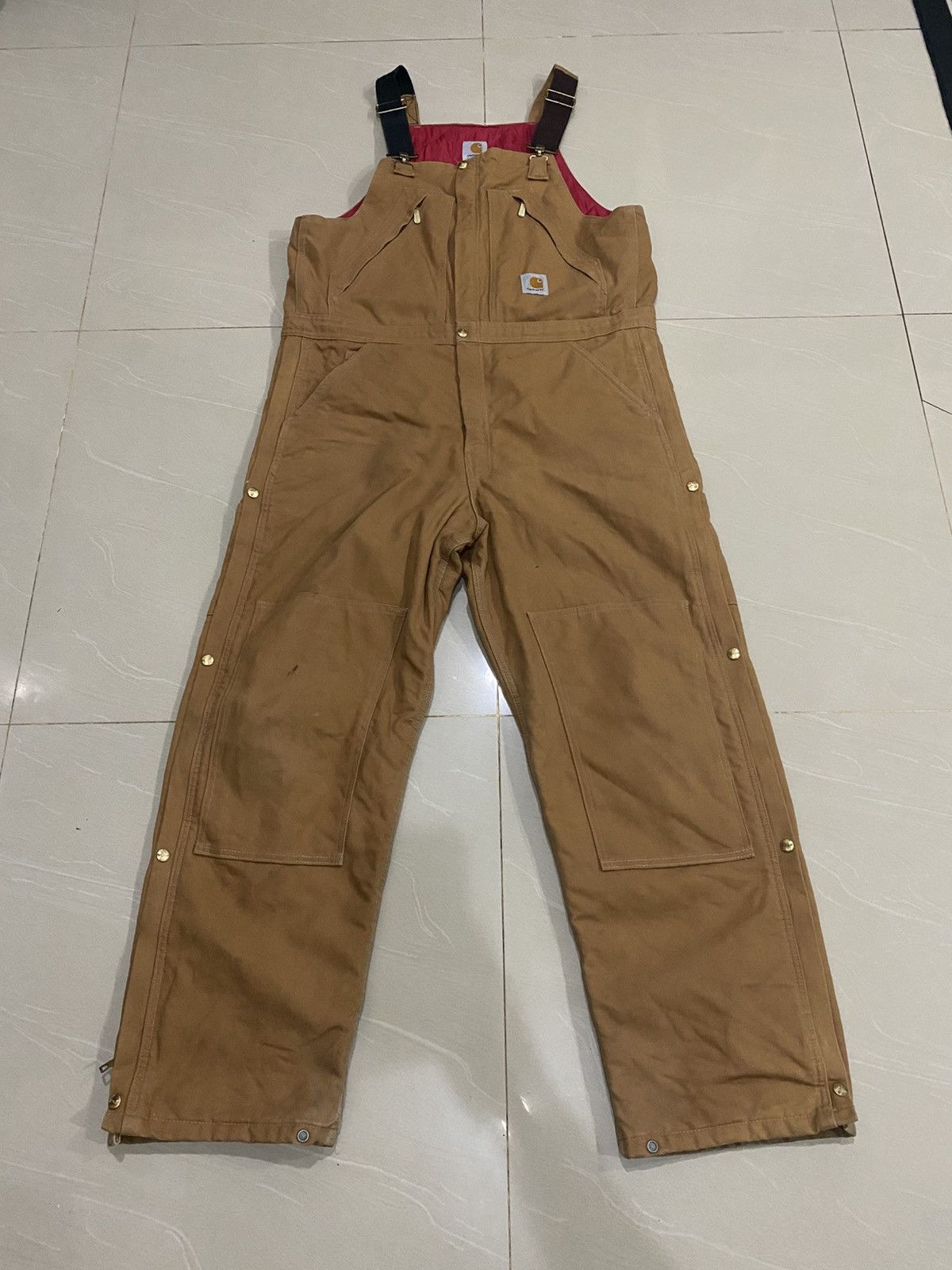 Carhartt Carhatt Double Knee Overalls Convas Quiltd Size US 36 / EU 52 - 1 Thumbnail