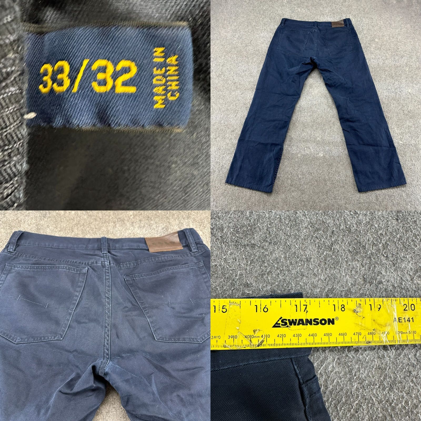 Polo Ralph Lauren Polo Ralph Lauren Pants Mens 33x32 Blue Chino Straight Regular Fit Solid Preppy 90s USA Logo Button Zipper Pop Notes: Vintage No Size US XS / EU 42 / 0 - 8 Thumbnail