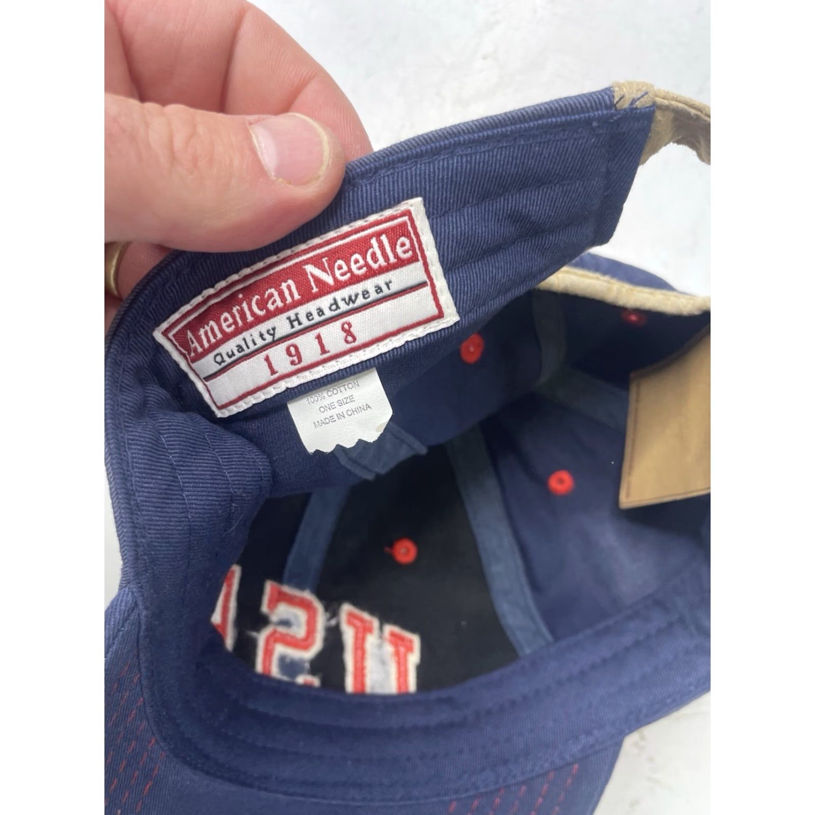 American Needle NWT American Needle Baseball Cap Navy Twill Adjustable Cap USA Team Logo Embroidered Unisex Adults Size ONE SIZE - 6 Thumbnail