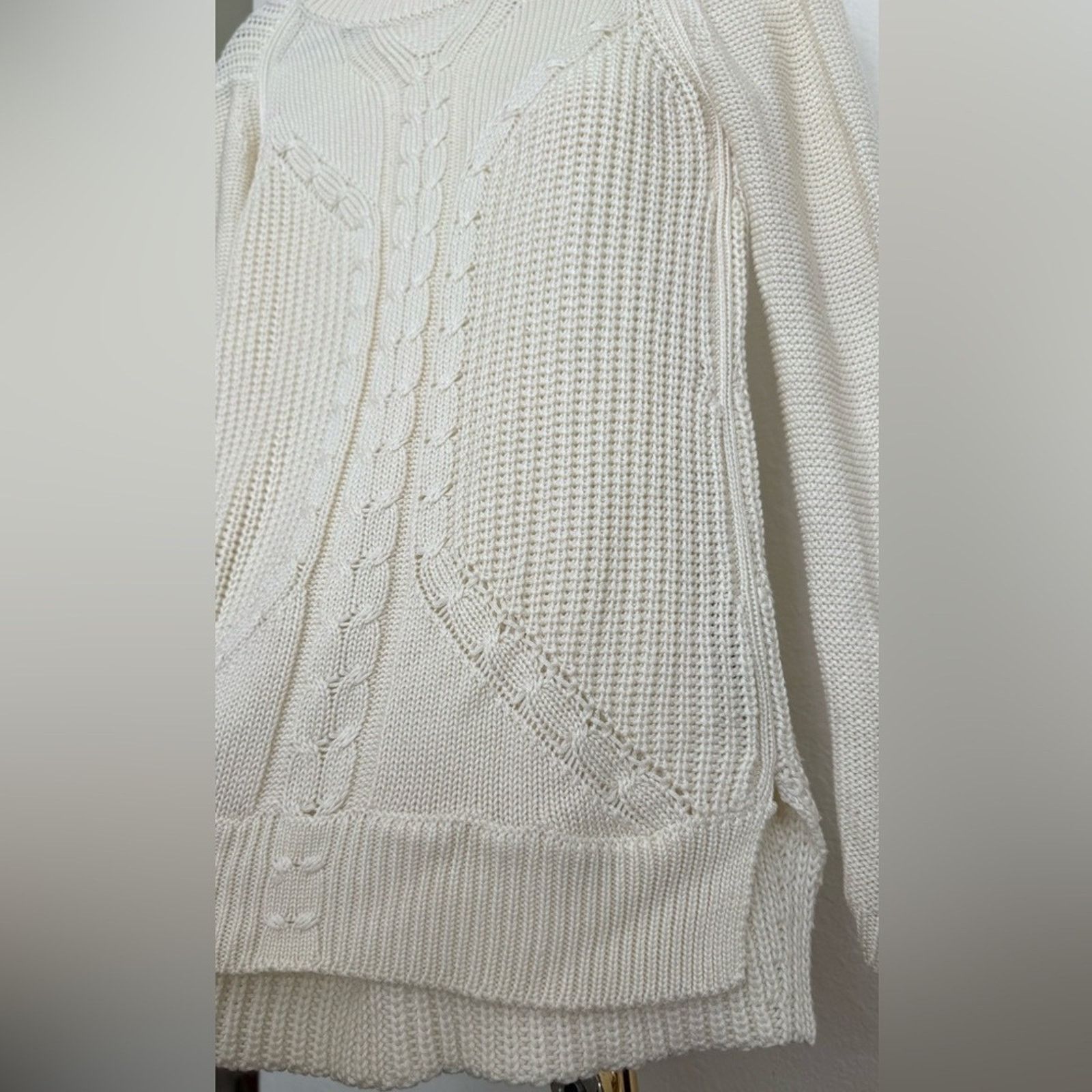 Zara Zara Women's Ivory Knit Sweater Size S / US 4 / IT 40 - 4 Thumbnail