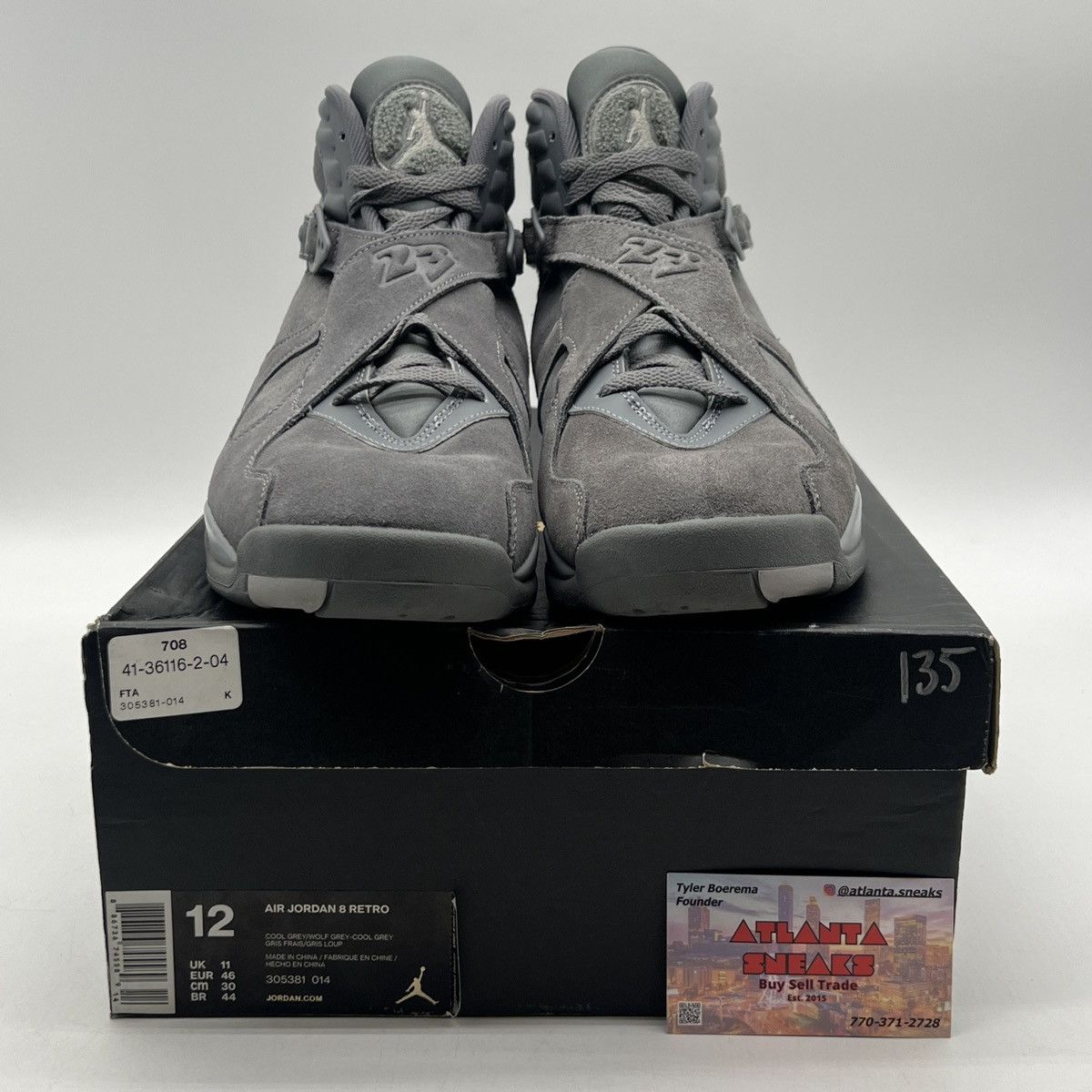 Jordan Brand Air Jordan 8 cool grey Size US 12 / EU 45 - 2 Thumbnail