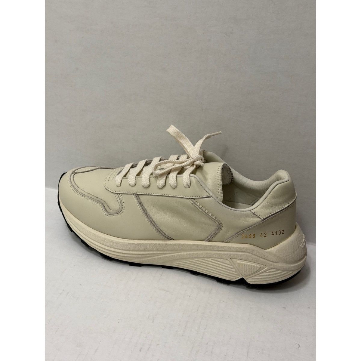 Common Projects COMMON PROJECTS PREMIUM RUNNER OFF WHITE SNEAKER Size US 9 / EU 42 - 3 Thumbnail