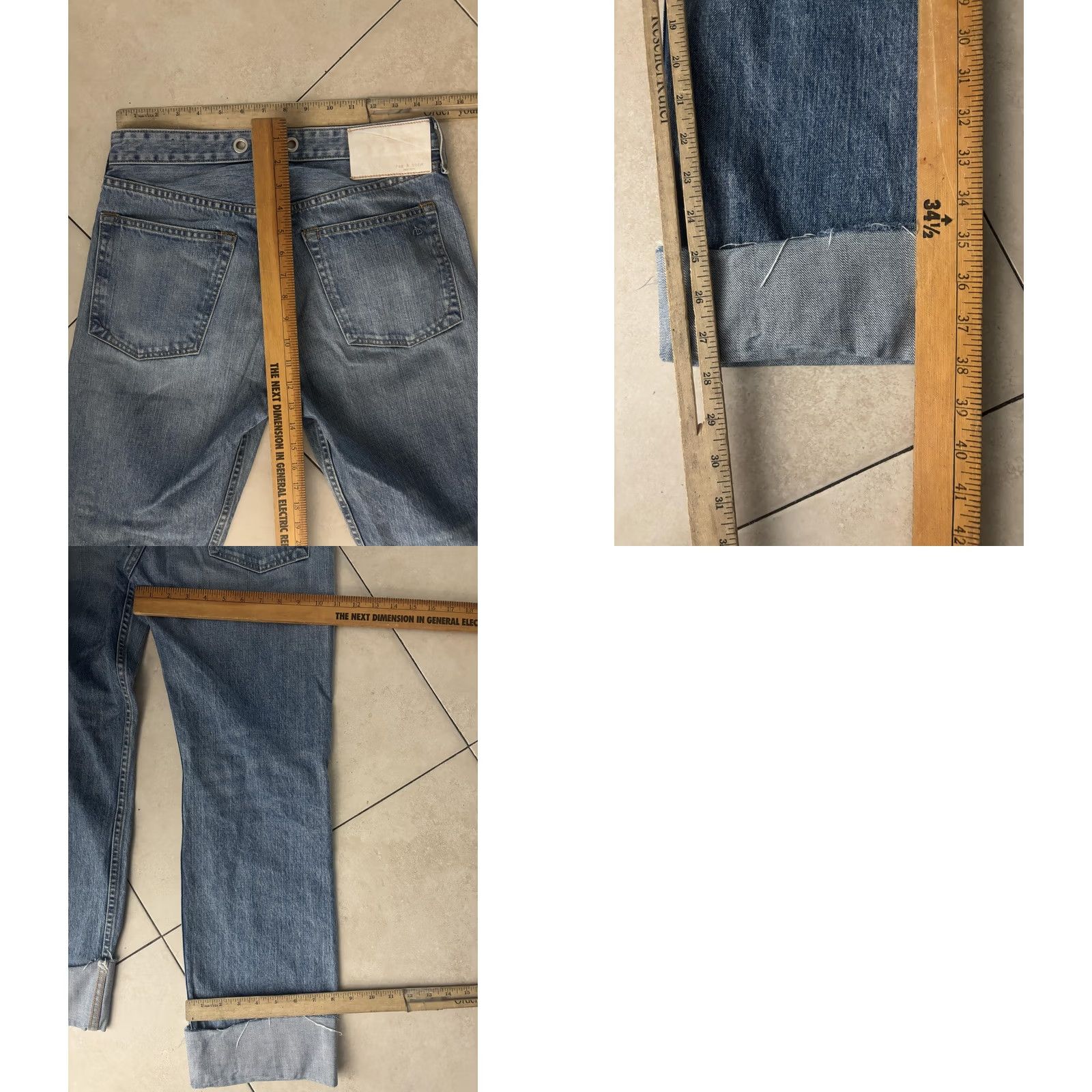 Rag & Bone Rag & Bone Jeans Womens 27 Blue Light Wash Boyfriend Distressed Cuffed Denim Size 27" / US 4 / IT 40 - 8 Thumbnail