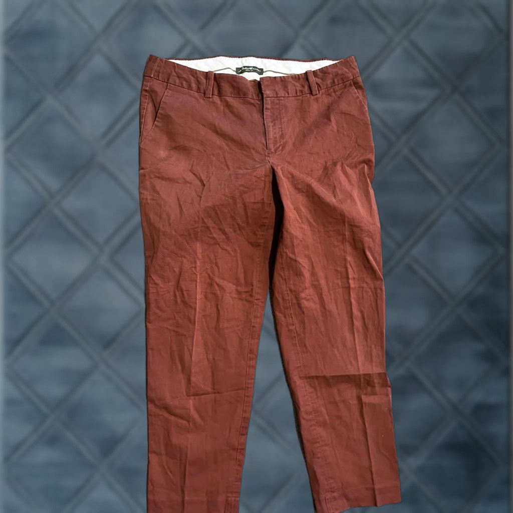 Eddie Bauer Eddie Bauer Pants Womens 8 Brown Ankle Crop Tapered Utility Pockets Stretch Twill Cotton Spandex Regular Wear Mens, Womens, Girls, or Boys Size 30" / US 8 / IT 44 - 1 Thumbnail