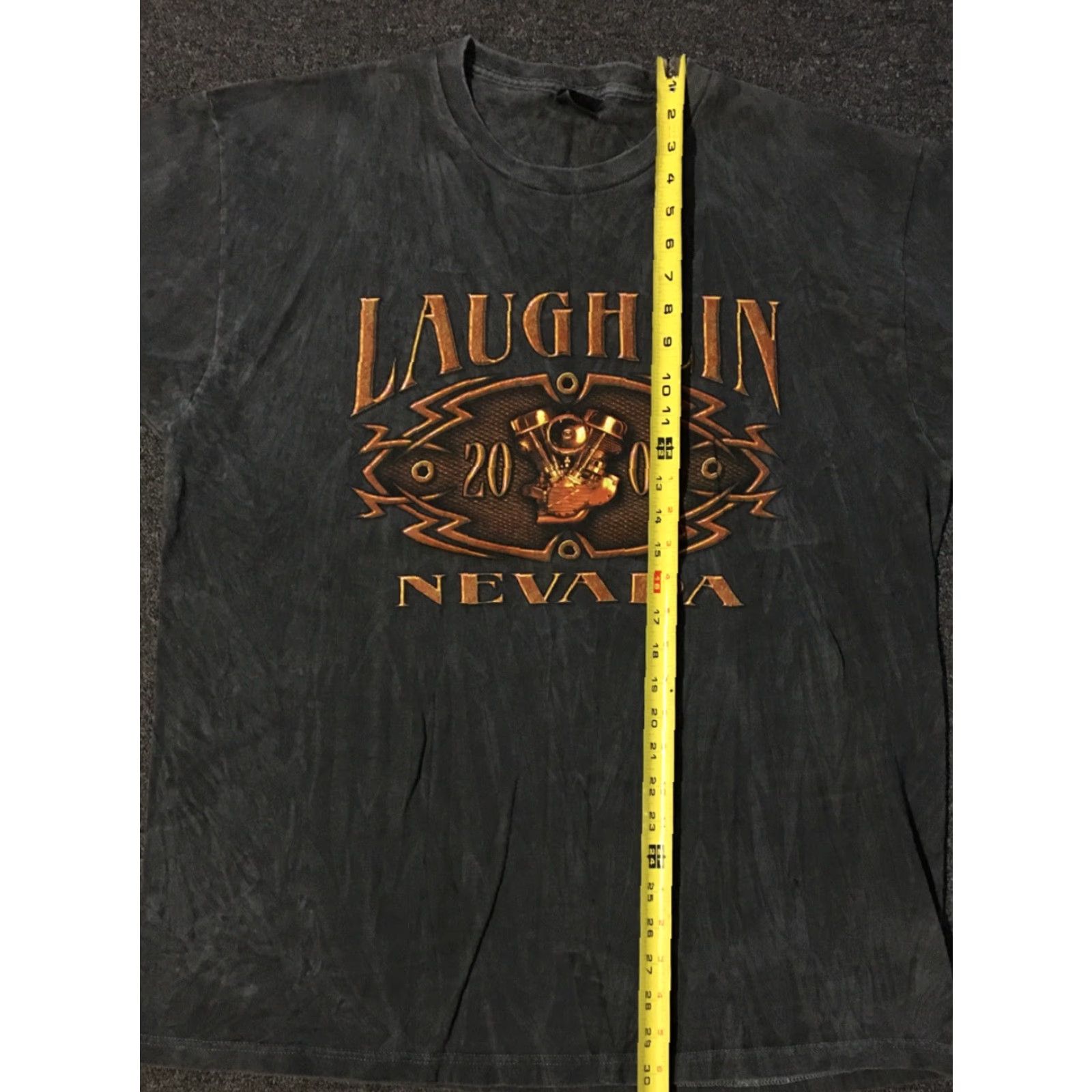 Fruit Of The Loom VINTAGE Laughlin Nevada Acid Wash Biker Shirt XL USA Motorcycle Grunge 90s LV Size US XL / EU 56 / 4 - 7 Thumbnail