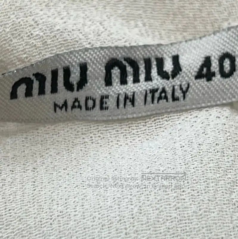 Miu Miu Miu Miu Long Sleeve White Cotton Dress . Size M / US 6-8 / IT 42-44 - 5 Thumbnail
