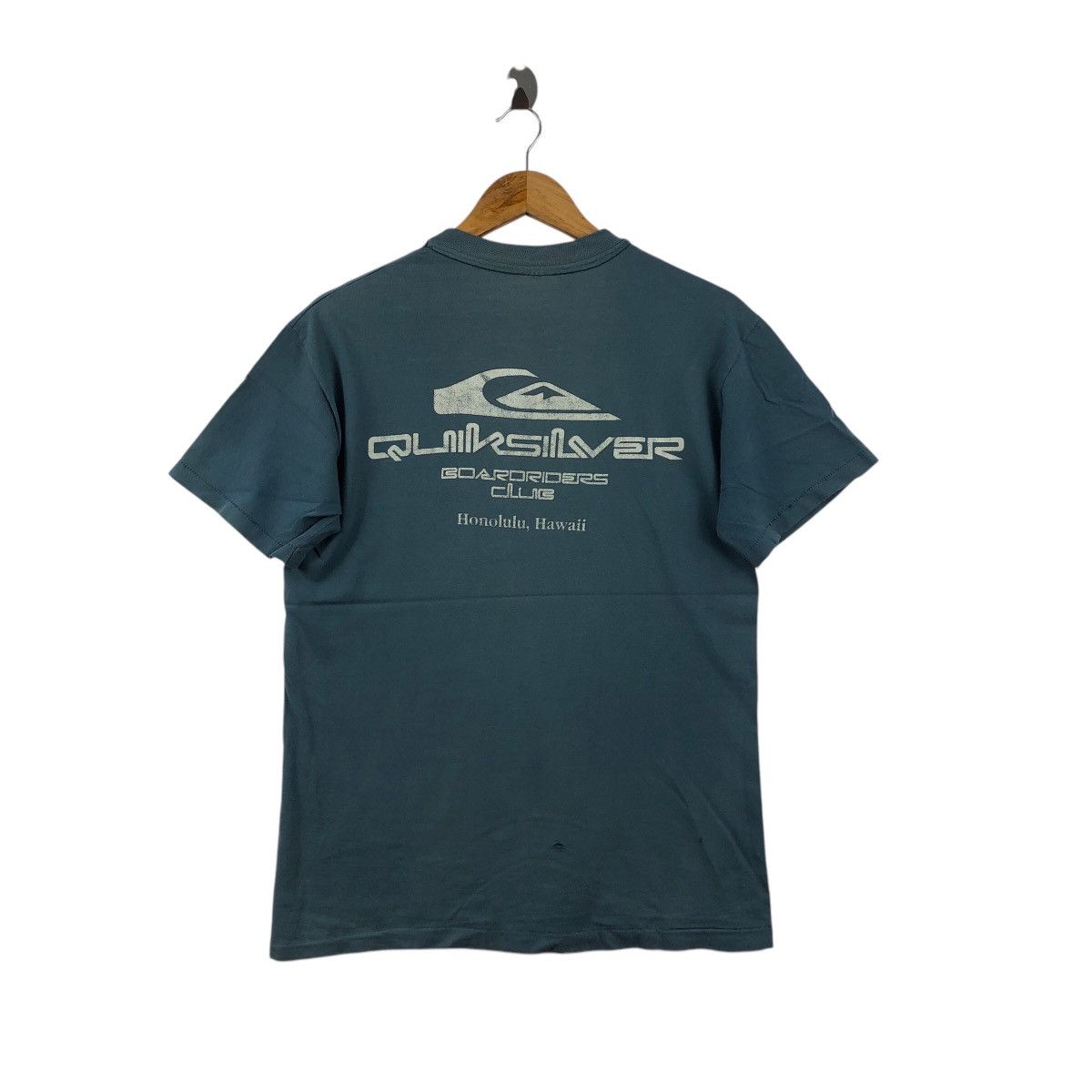 Quiksilver × Vintage Vintage 90s QUIKSILVER Hanes Tag Tee Shirt Surfing Style Size US M / EU 48-50 / 2 - 4 Thumbnail