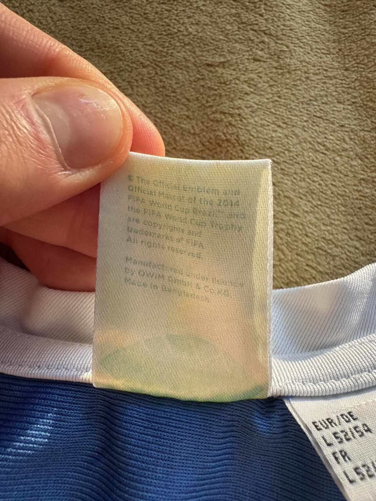 Vintage RARE ITALY FIFA WORLD CUP VINTAGE SOCCER JERSEY Size US L / EU 52-54 / 3 - 6 Thumbnail