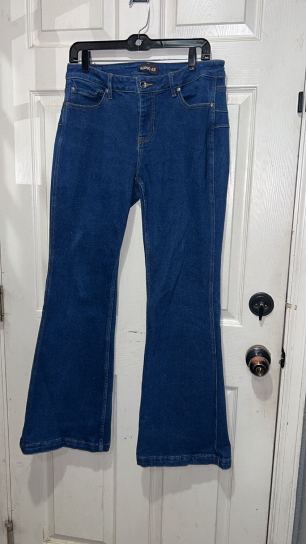 Other Women's RANK 45 Blue Flare & Wide Leg Jeans Size 32 Size 32" / US 10 / IT 46 - 2 Thumbnail