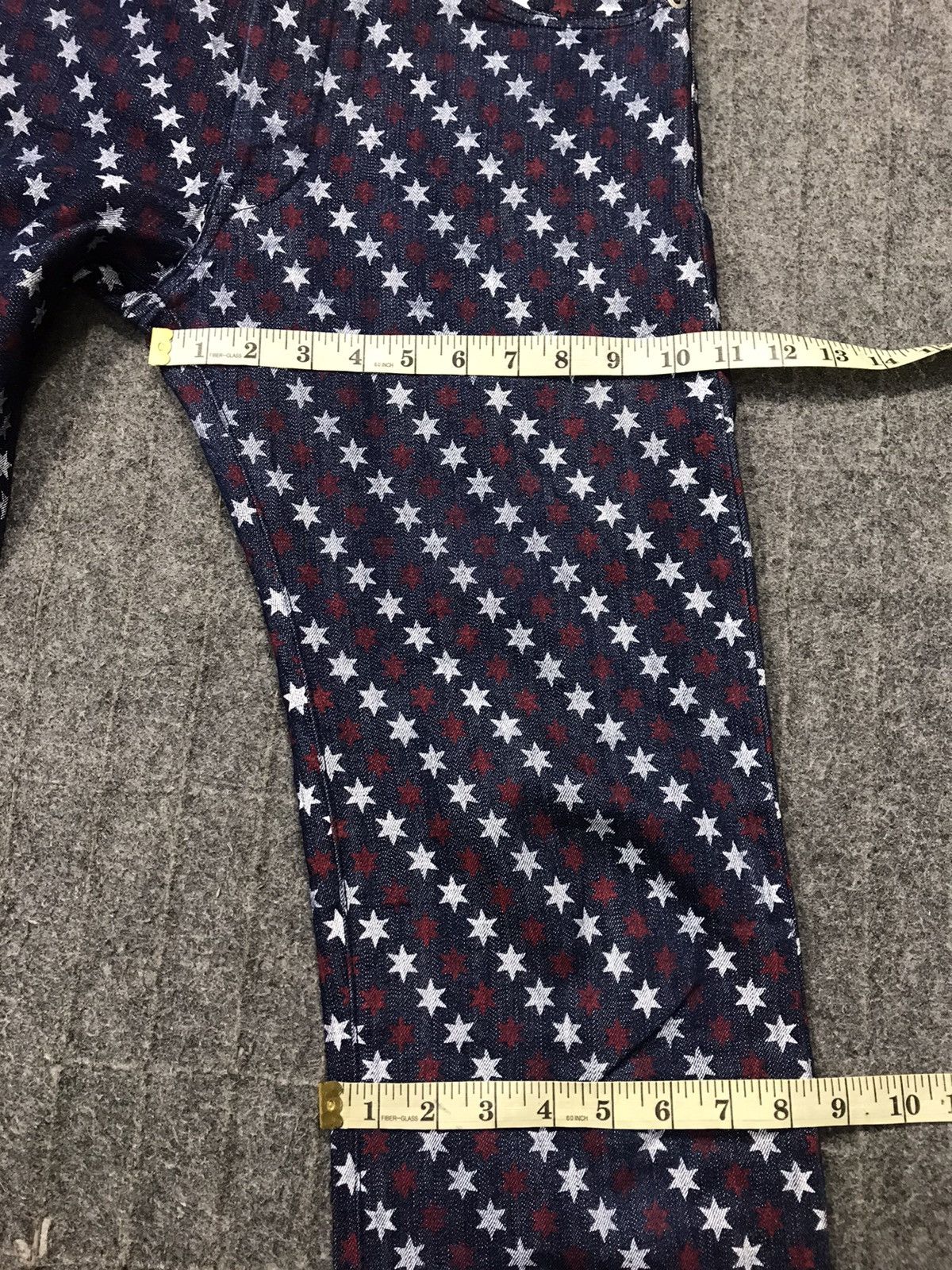 Katharine Hamnett London Katherine Hamnett London Indigo Denim Pant Star Over Printed Size 32" / US 10 / IT 46 - 12 Thumbnail
