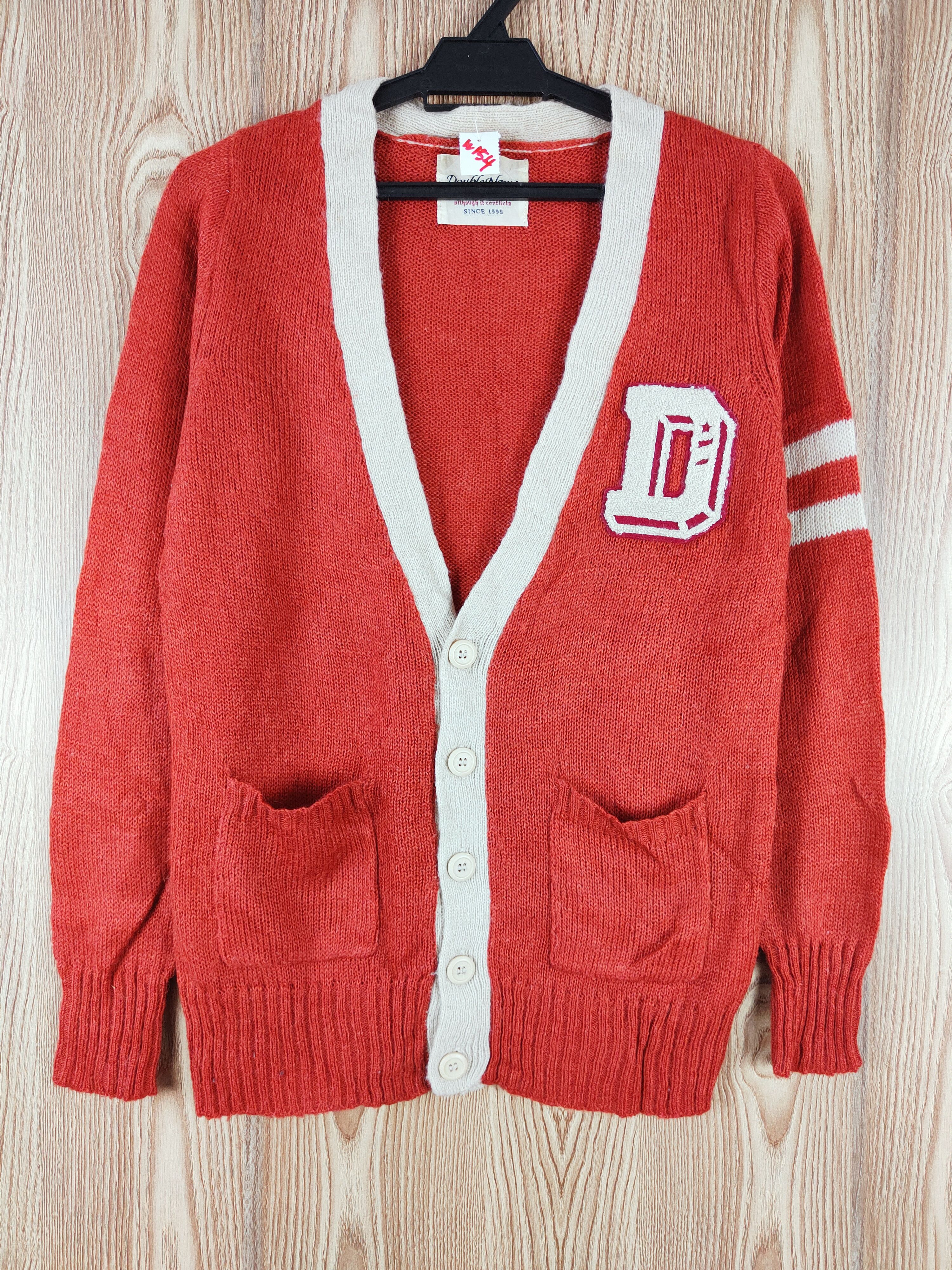 Japanese Brand Double Name Orange Knitwear Cardigan #W154 Size US M / EU 48-50 / 2 - 1 Thumbnail