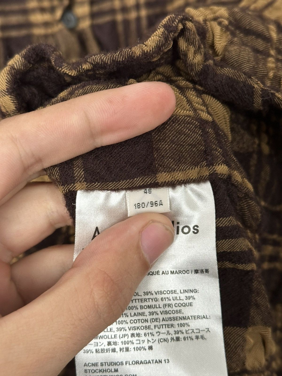 Acne Studios Acne Studios Checked Shirt Button Up Long Sleeve Wool Size US S / EU 44-46 / 1 - 12 Thumbnail