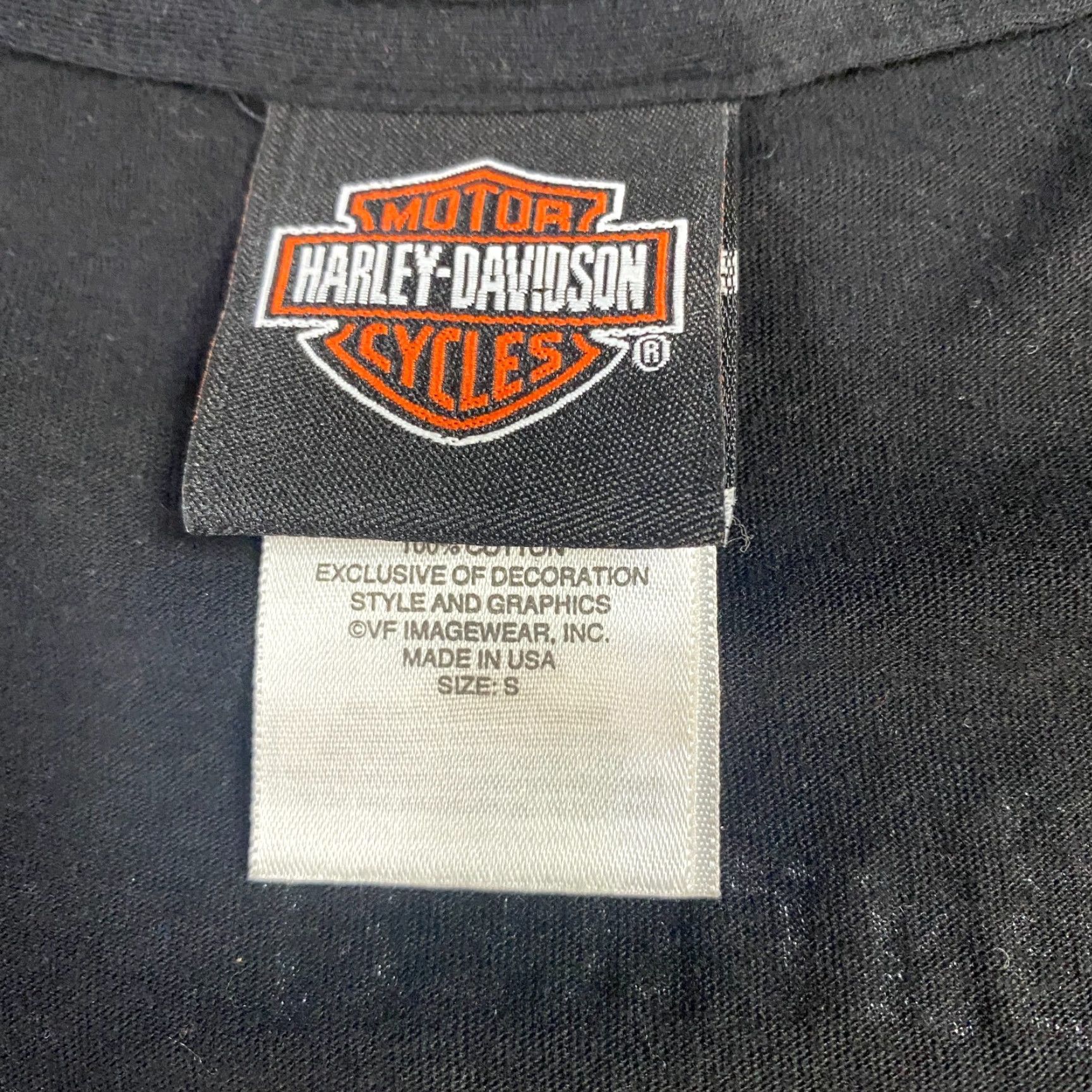 Harley Davidson Harley-Davidson T-Shirt Women S Black Double-Sided V-Neck Short Sleeve USA Made El Paso Texas USA-made Shirts Women Mens? Size S / US 4 / IT 40 - 2 Thumbnail