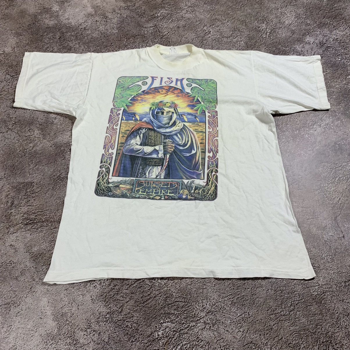 Vintage Vintage 90s Graphic Tee Sun Faded Horror Skull Print Grunge Size US XL / EU 56 / 4 - 2 Thumbnail