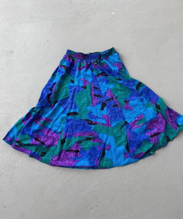 Designer Vintage Tumbleweeds Midi Skirt Small Size 28" / US 6 / IT 42 - 1 Thumbnail