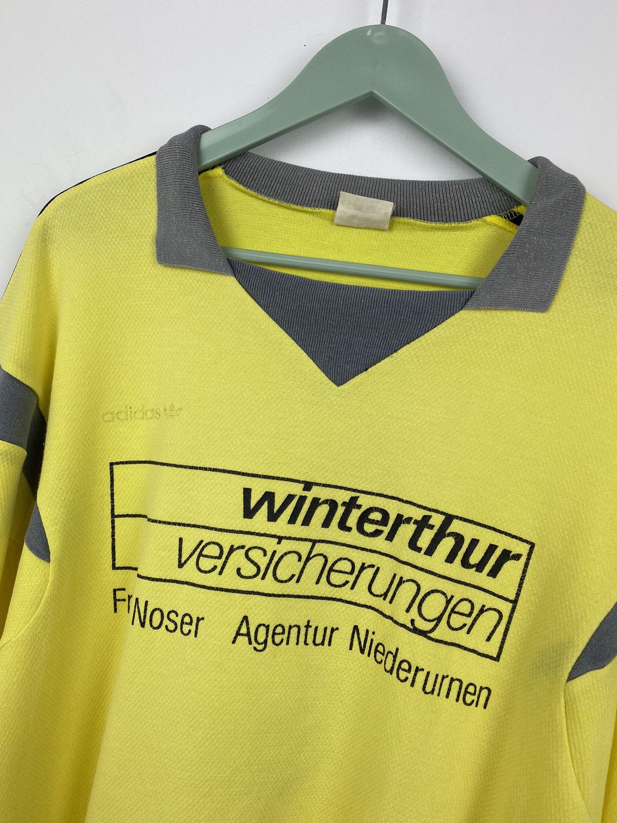 Adidas Vintage Adidas Winterthur 1980s #9 Ventex Soccer Jersey Size US L / EU 52-54 / 3 - 3 Thumbnail